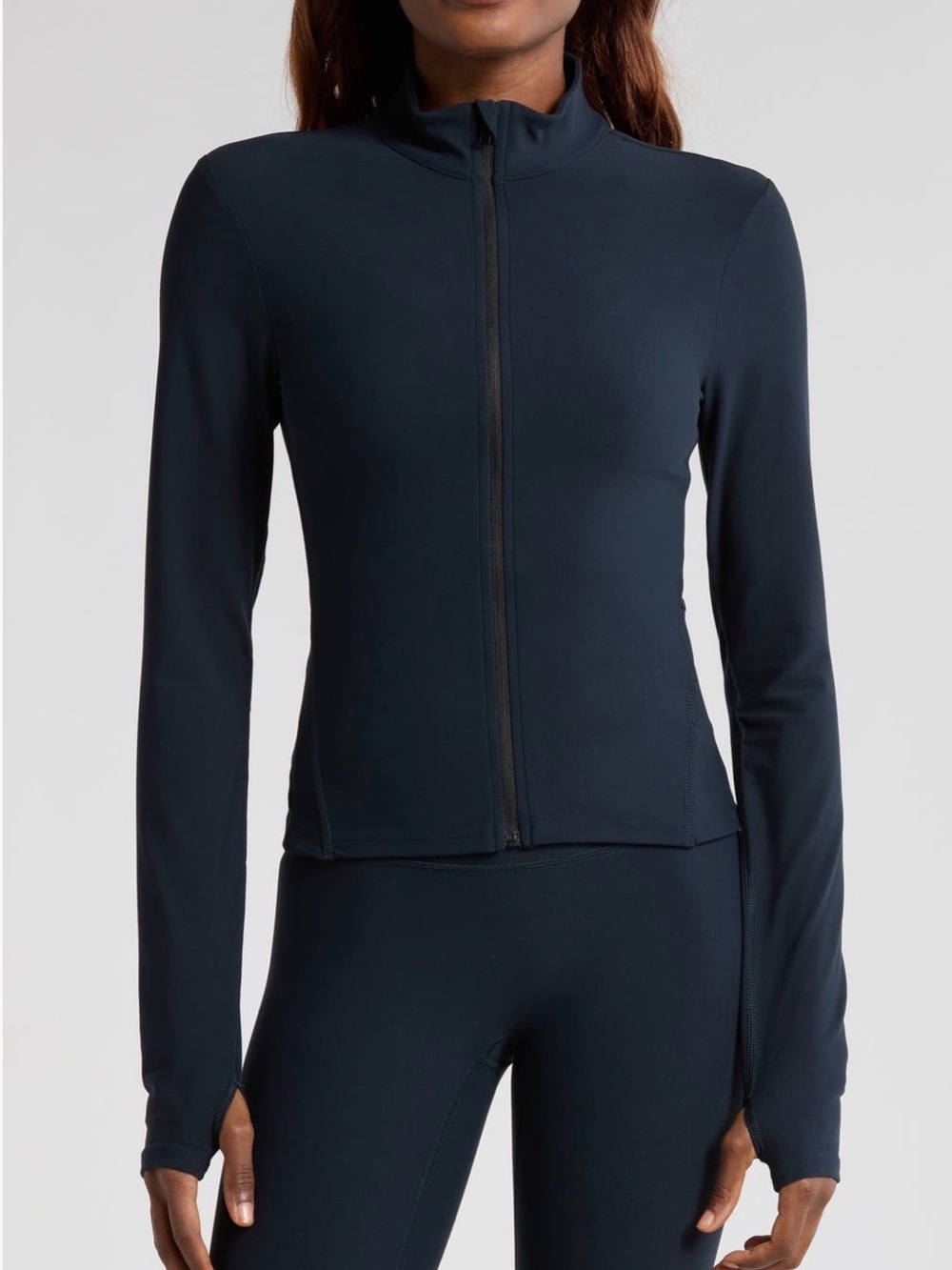 SPANX Black SPANXsmooth™ OnForm Full Zip Jacket L lightweight sweat-wicking Sz L